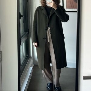 Lamarque forest green oversized wool jacket size small.